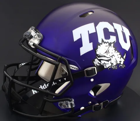 TCU Horned Frogs Riddell Authentic Speed Football Helmet – Satin Purple