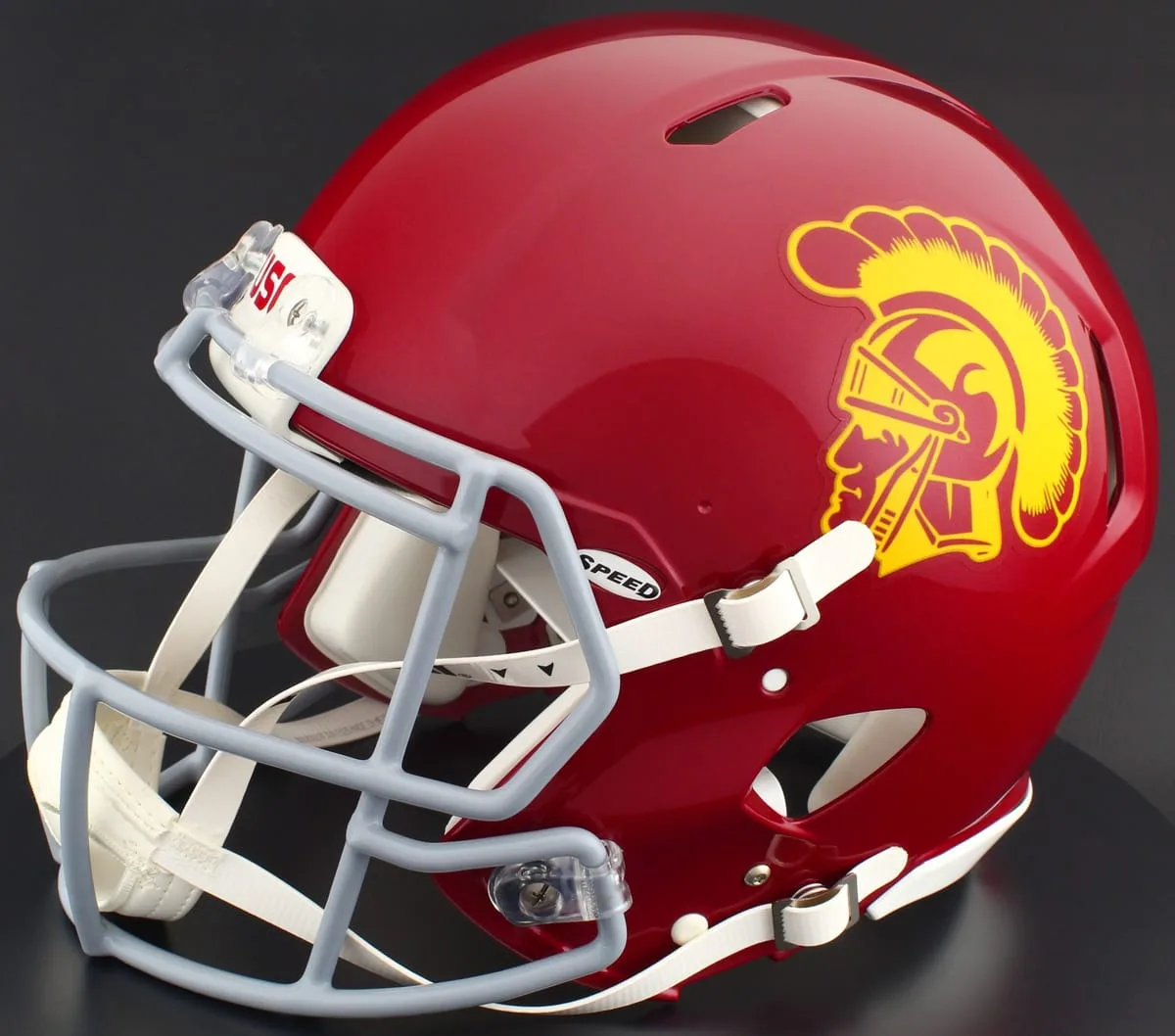 USC Trojans Riddell Authentic Speed Football Helmet – Cardinal Trojan