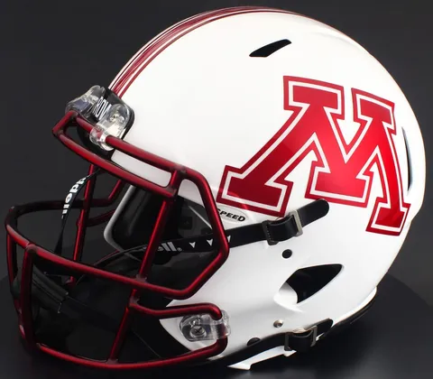 Minnesota Golden Gophers Riddell Authentic Speed Football Helmet – Chrome Decal