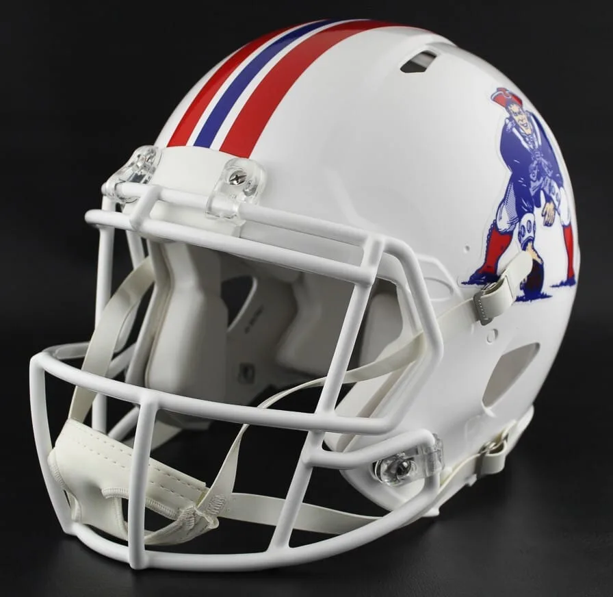 New England Patriots Riddell Authentic Speed Football Helmet – 1982 to 1989 Throwback
