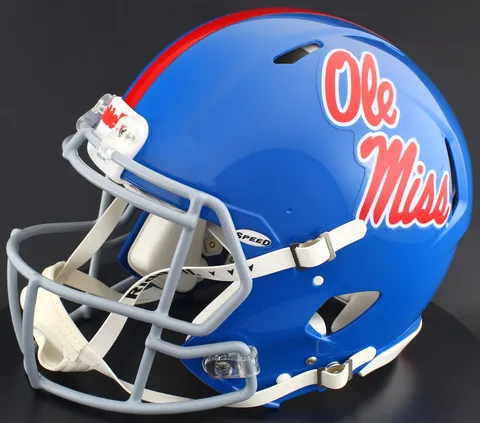 Ole Miss Rebels Riddell Authentic Speed Football Helmet – Powder Blue