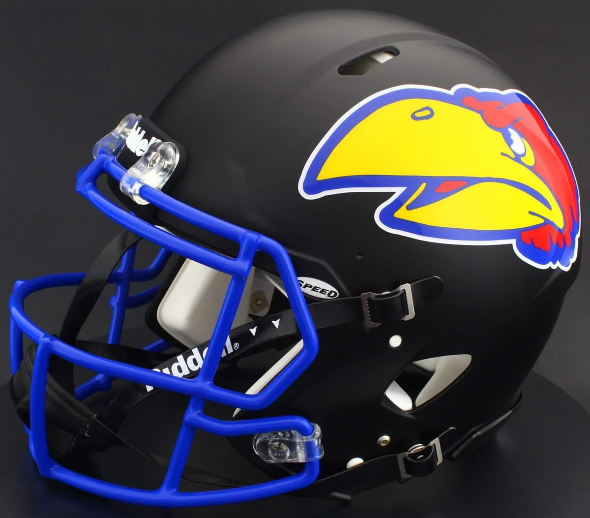 Kansas Jayhawks Riddell Authentic Speed Football Helmet – Black