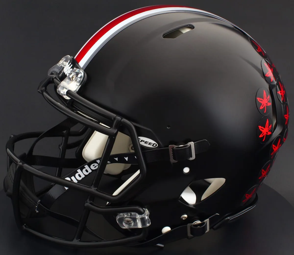Ohio State Buckeyes Riddell Authentic Speed Football Helmet – Satin Black