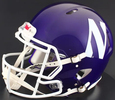 Northwestern Wildcats Riddell Authentic Speed Football Helmet – Purple Block “N”