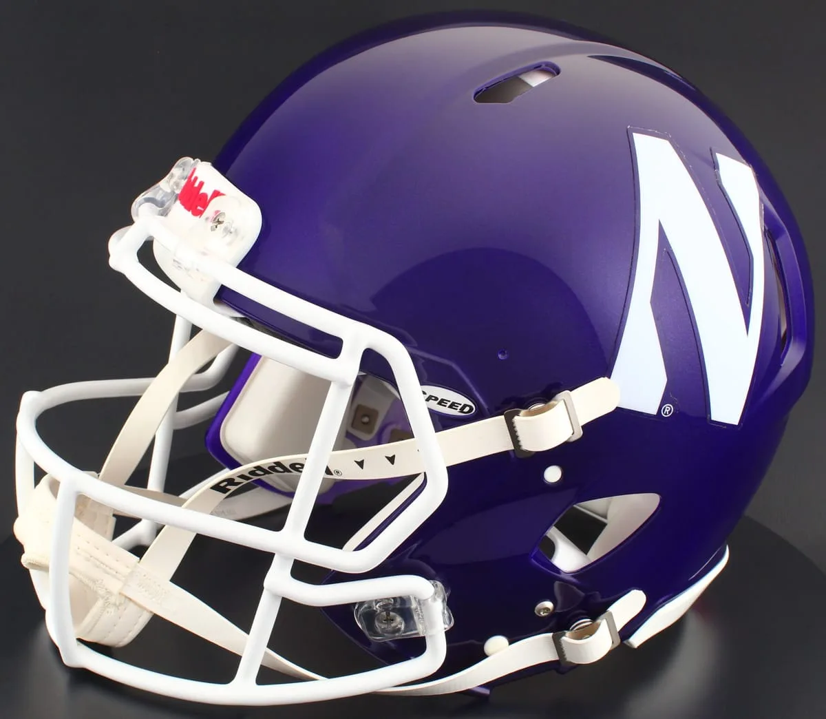 Northwestern Wildcats Riddell Authentic Speed Football Helmet – Purple Block “N”