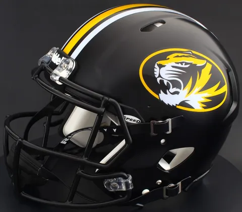 Missouri Tigers Riddell Authentic Speed Football Helmet – Anodized Black