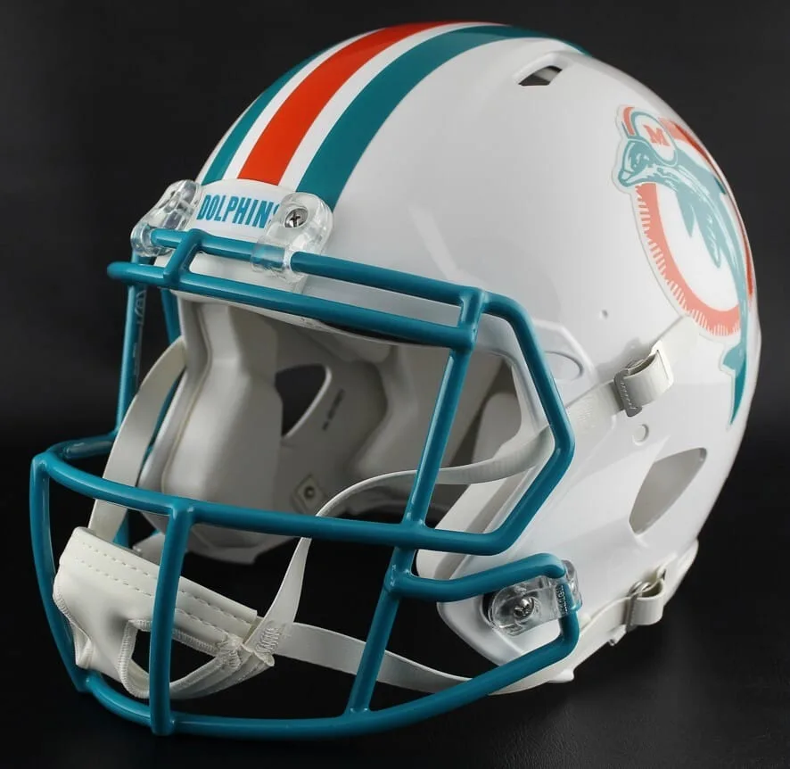 Miami Dolphins Riddell Replica Speed Football Helmet – 1980 to 1996 Throwback