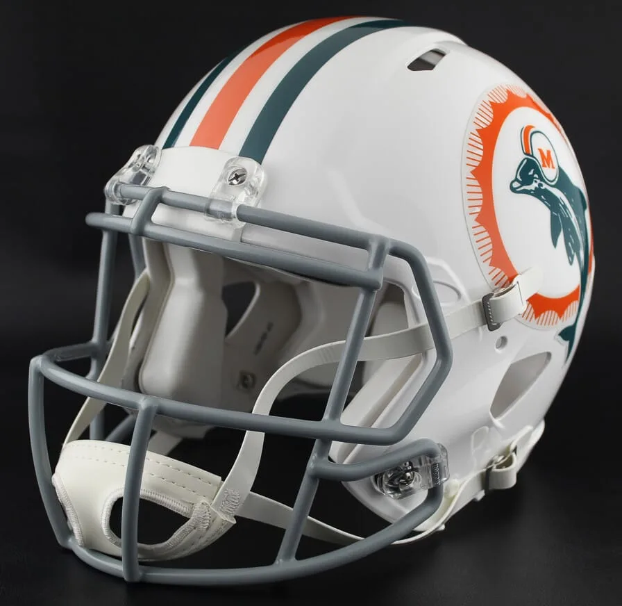 Miami Dolphins Riddell Authentic Speed Football Helmet – 1972 Throwback