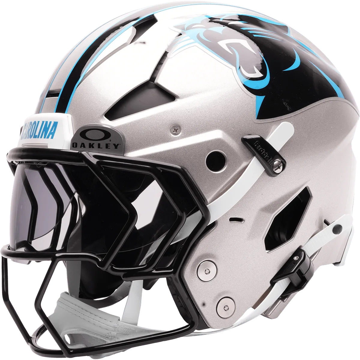 Carolina Panthers Riddell Authentic Axiom Football Helmet – Silver Panther