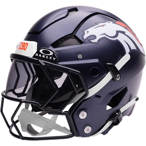 Denver Broncos Riddell Authentic Axiom Football Helmet – Navy Bronco