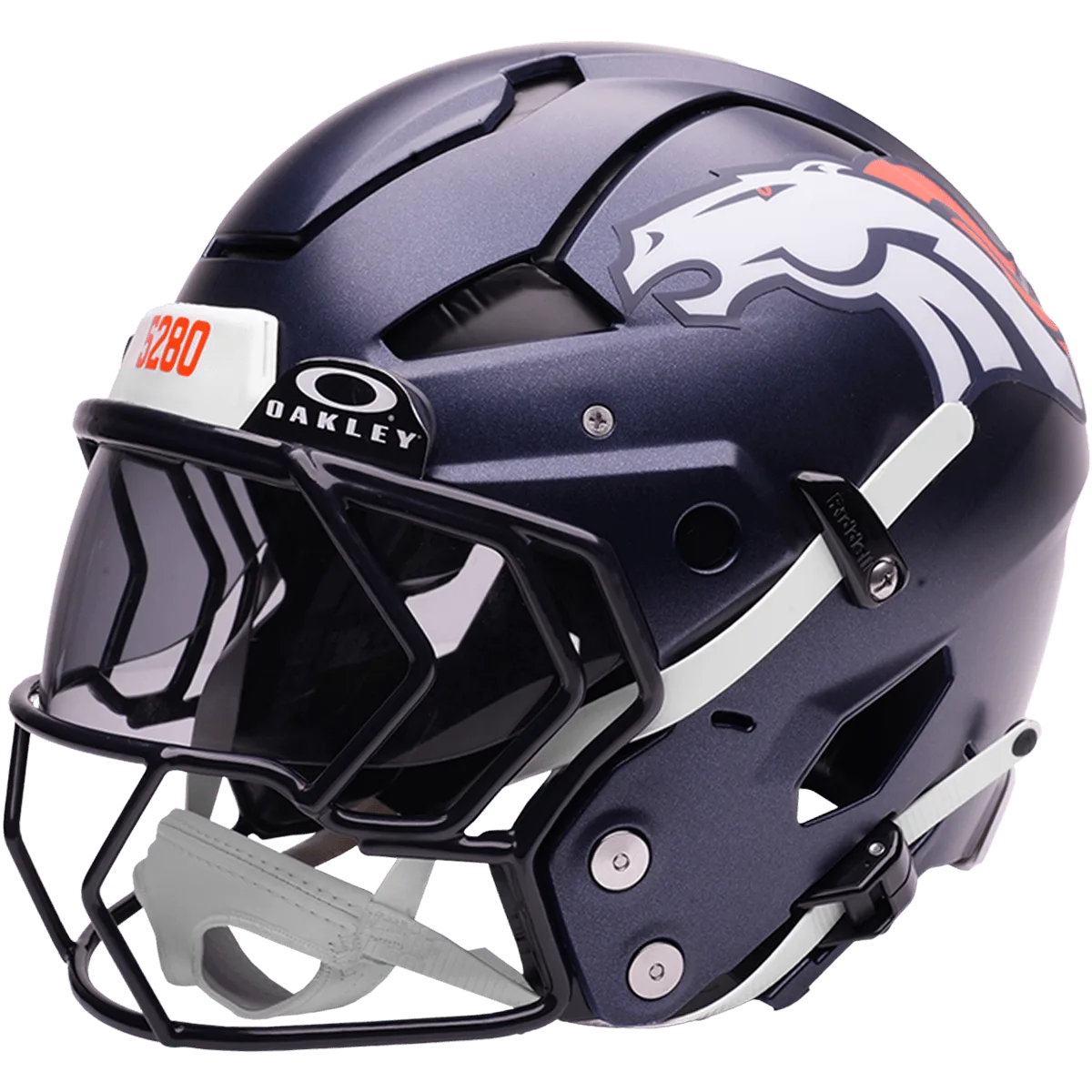 Denver Broncos Riddell Authentic Axiom Football Helmet – Navy Bronco