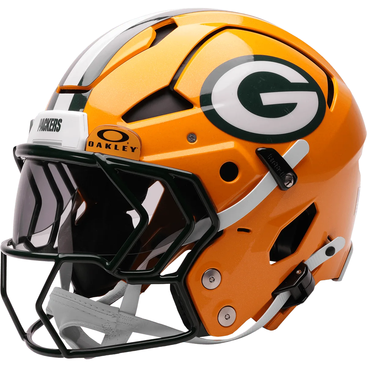Green Bay Packers Riddell Authentic Axiom Football Helmet – Gold G