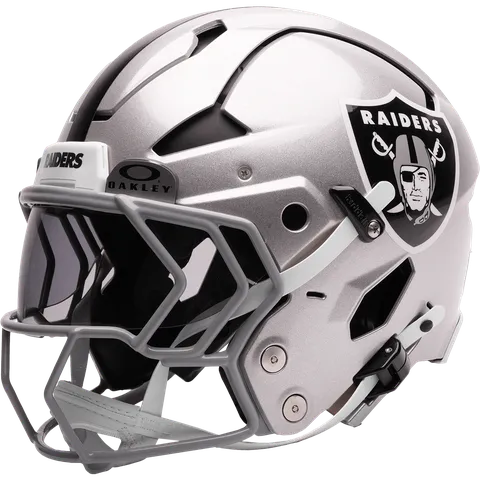 Las Vegas Raiders Riddell Authentic Axiom Football Helmet – Silver Pirate