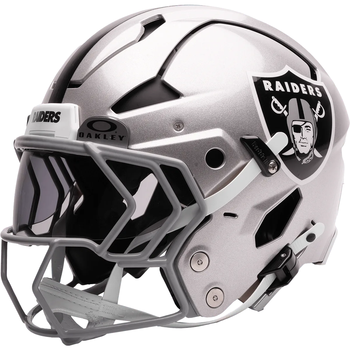Las Vegas Raiders Riddell Authentic Axiom Football Helmet – Silver Pirate