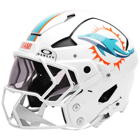 Miami Dolphins Riddell Authentic Axiom Football Helmet – White Dolphin Sunburst