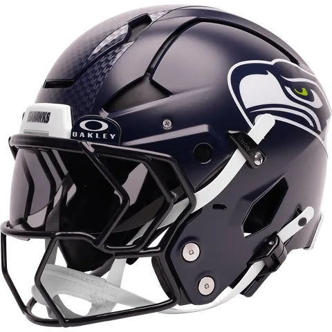 Seattle Seahawks Riddell Authentic Axiom Football Helmet – Navy Hawk