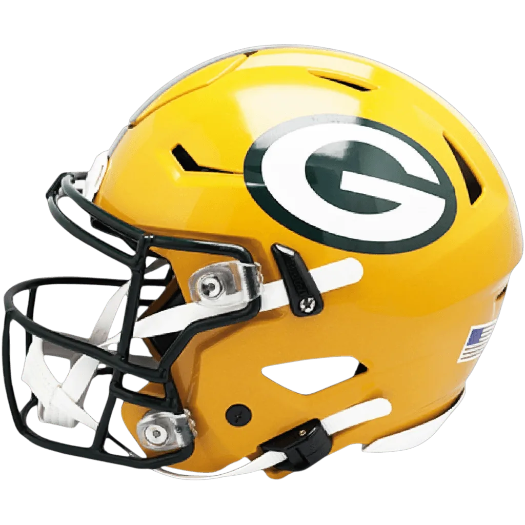 Green Bay Packers Riddell Authentic SpeedFlex Football Helmet – Gold G