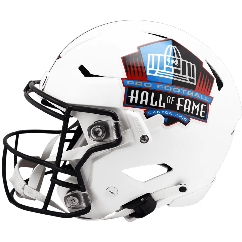Pro Football Hall of Fame Riddell Authentic SpeedFlex Football Helmet – White Hall of Fame Shield