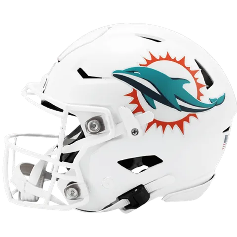 Miami Dolphins Riddell Authentic SpeedFlex Football Helmet – White Dolphin Sunburst