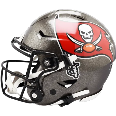 Tampa Bay Buccaneers Riddell Authentic SpeedFlex Football Helmet – Pewter Flag Skull