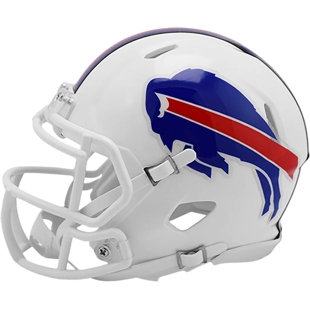 Buffalo Bills Riddell Mini Speed Football Helmet – White Charging Buffalo