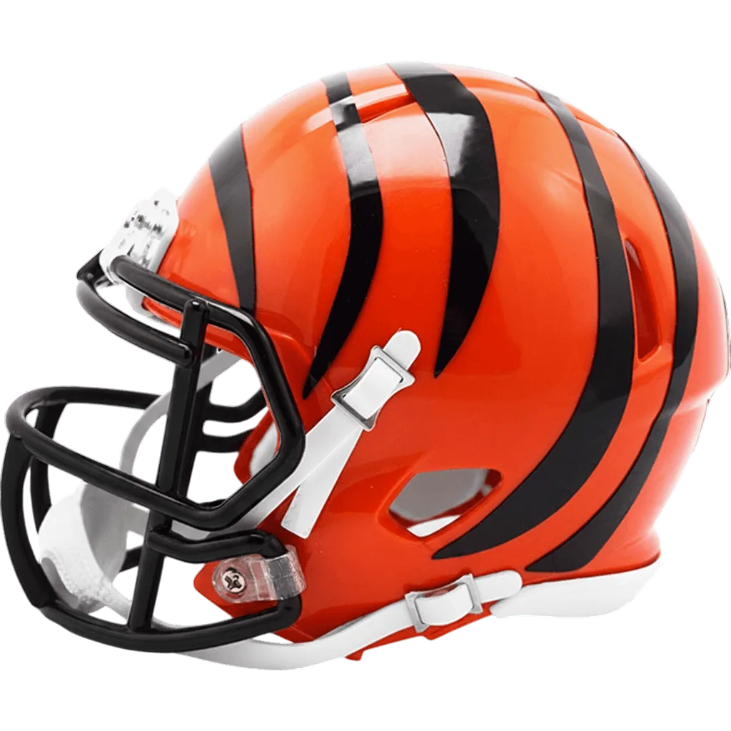 Cincinnati Bengals Riddell Mini Speed Football Helmet – Orange Tiger Stripes