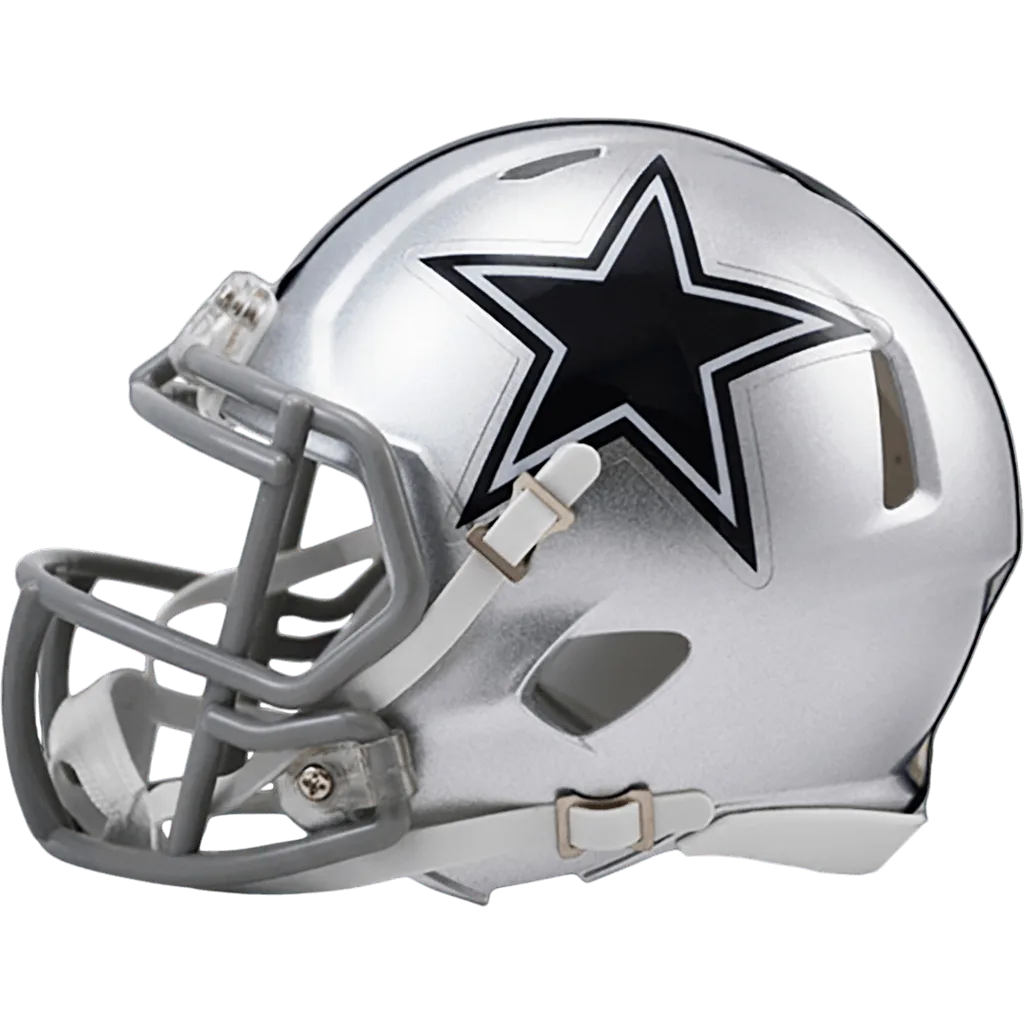 Dallas Cowboys Riddell Mini Speed Football Helmet – Silver Star