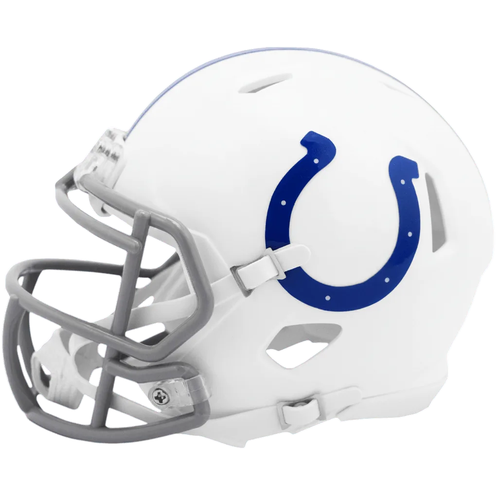 Indianapolis Colts Riddell Mini Speed Football Helmet – White Horseshoe