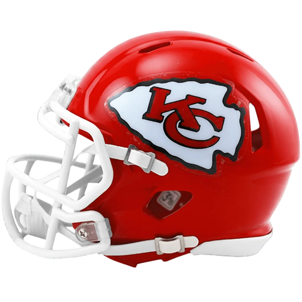Kansas City Chiefs Riddell Mini Speed Football Helmet – Red KC Arrowhead