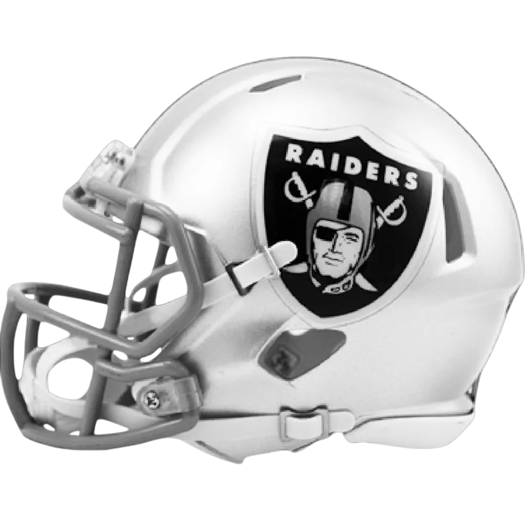 Las Vegas Raiders Riddell Mini Speed Football Helmet – Silver Pirate