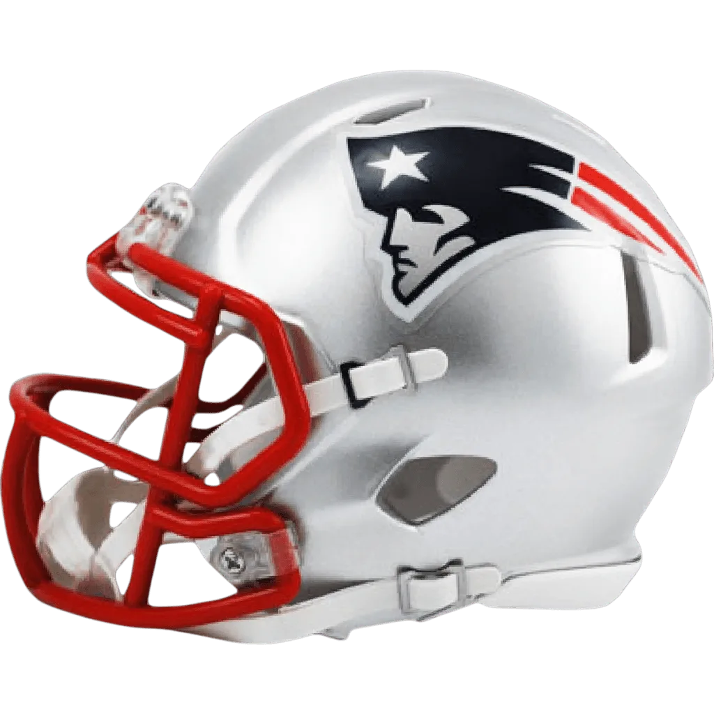 New England Patriots Riddell Mini Speed Football Helmet – Silver Flying Elvis