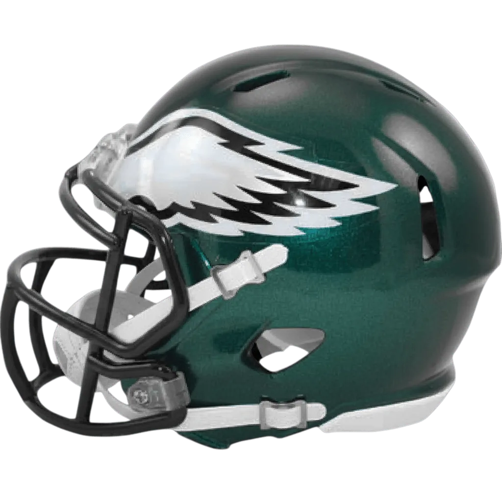 Philadelphia Eagles Riddell Mini Speed Football Helmet – Midnight Green Wing