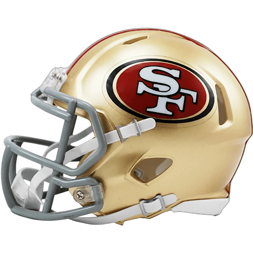 San Francisco 49ers Riddell Mini Speed Football Helmet – Gold SF Oval