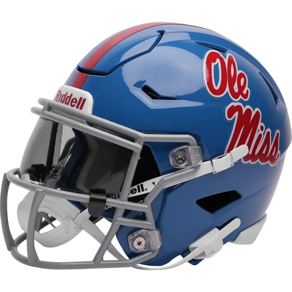 Ole Miss Rebels Riddell Mid-Size SpeedFlex Football Helmet – Powder Blue