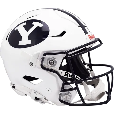 BYU Cougars Riddell Authentic SpeedFlex Football Helmet – White Block “Y”
