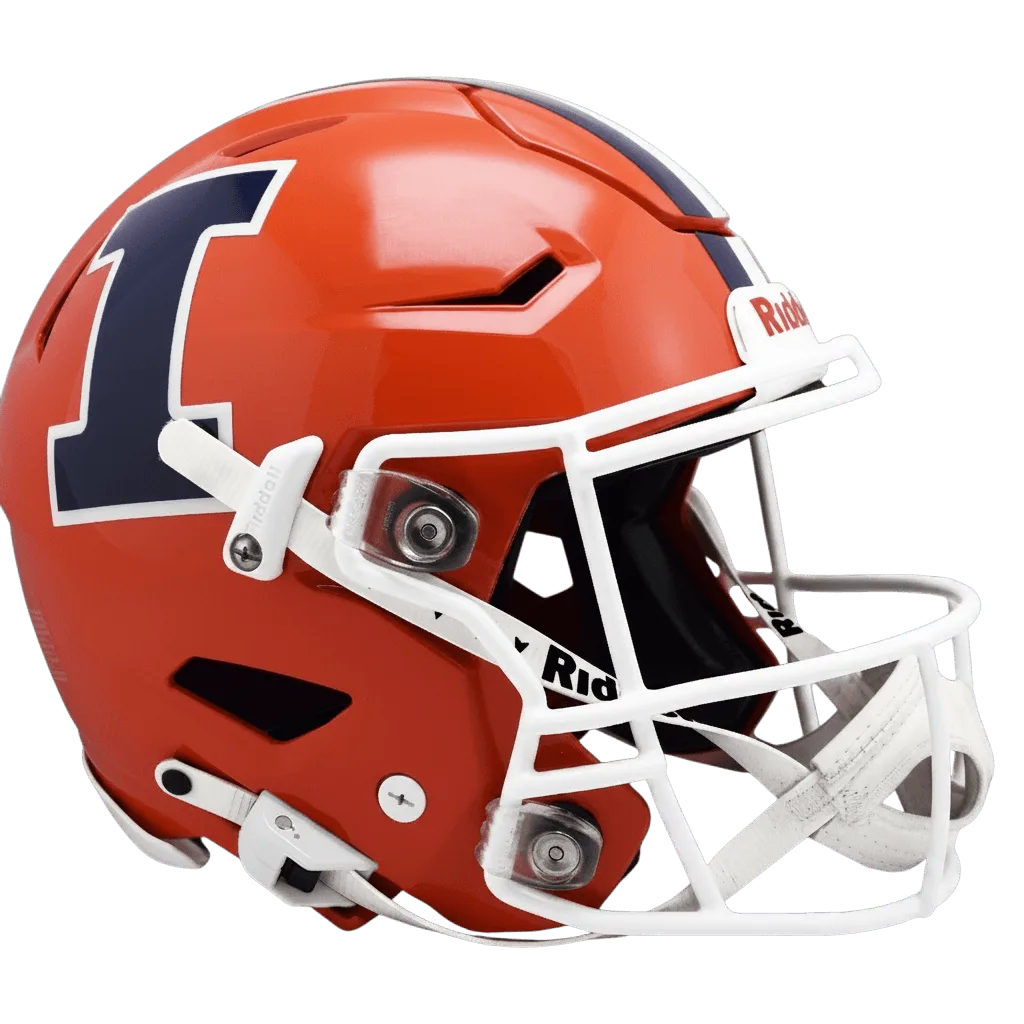 Illinois Fighting Illini Riddell Authentic SpeedFlex Football Helmet – Orange