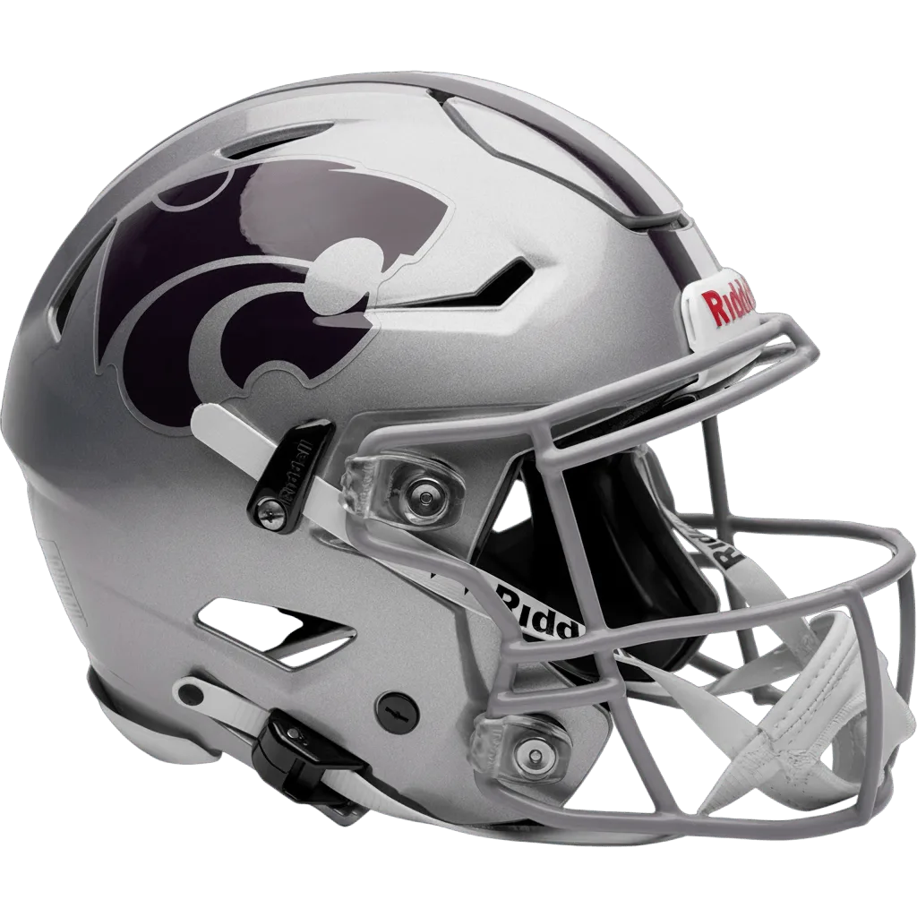 Kansas State Wildcats Riddell Authentic SpeedFlex Football Helmet – Silver Powercat