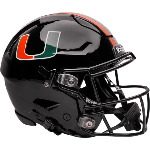 Miami Hurricanes Riddell Authentic SpeedFlex Football Helmet – Black
