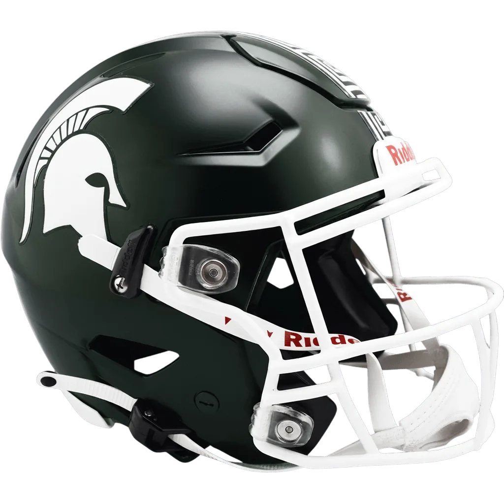 Michigan State Spartans Riddell Authentic SpeedFlex Football Helmet – Satin Green