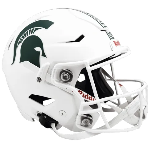 Michigan State Spartans Riddell Authentic SpeedFlex Football Helmet – Matte White