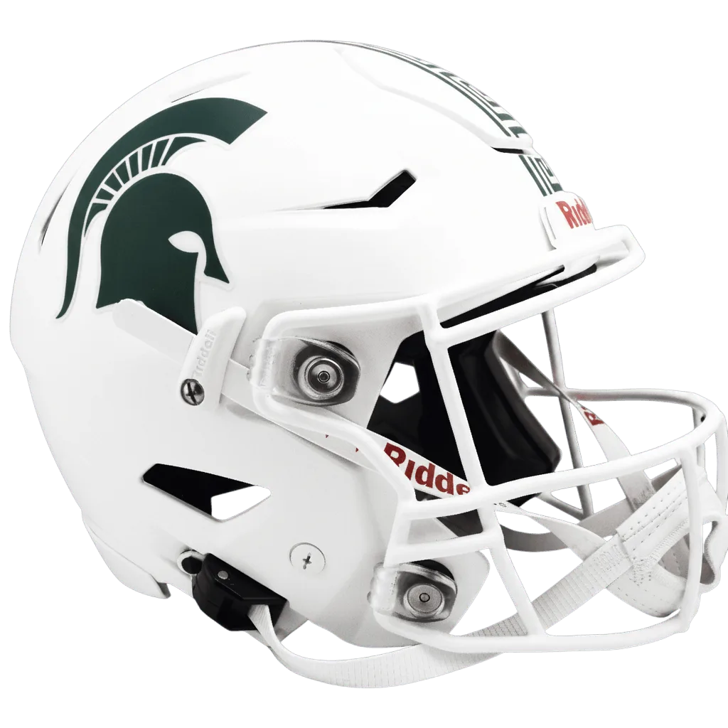 Michigan State Spartans Riddell Authentic SpeedFlex Football Helmet – Matte White