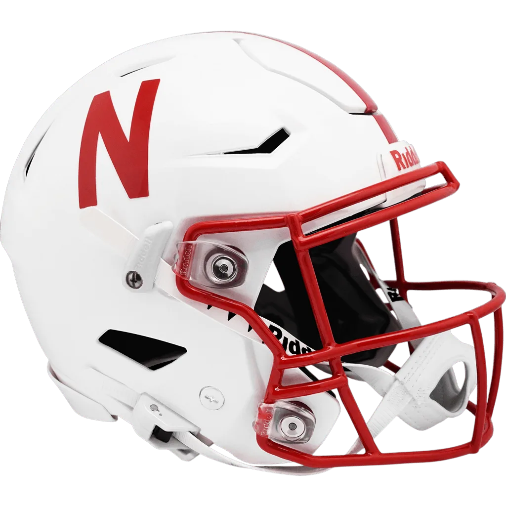 Nebraska Cornhuskers Riddell Authentic SpeedFlex Football Helmet – White Block “N”