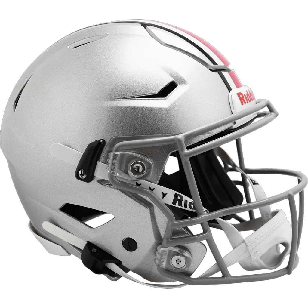 Ohio State Buckeyes Riddell Authentic SpeedFlex Football Helmet – Silver Stripe