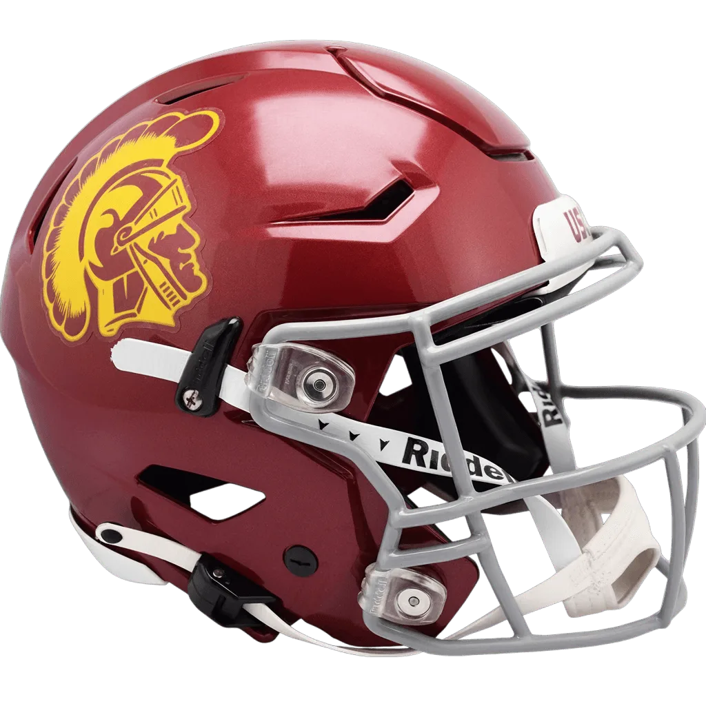 USC Trojans Riddell Authentic SpeedFlex Football Helmet – Cardinal Trojan