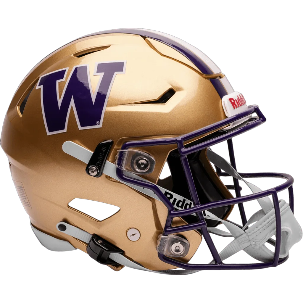 Washington Huskies Riddell Authentic SpeedFlex Football Helmet – Gold Block “W”