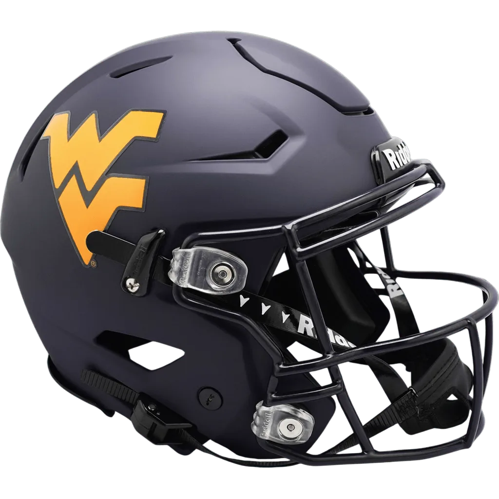West Virginia Mountaineers Riddell Authentic SpeedFlex Football Helmet – Glossy Navy