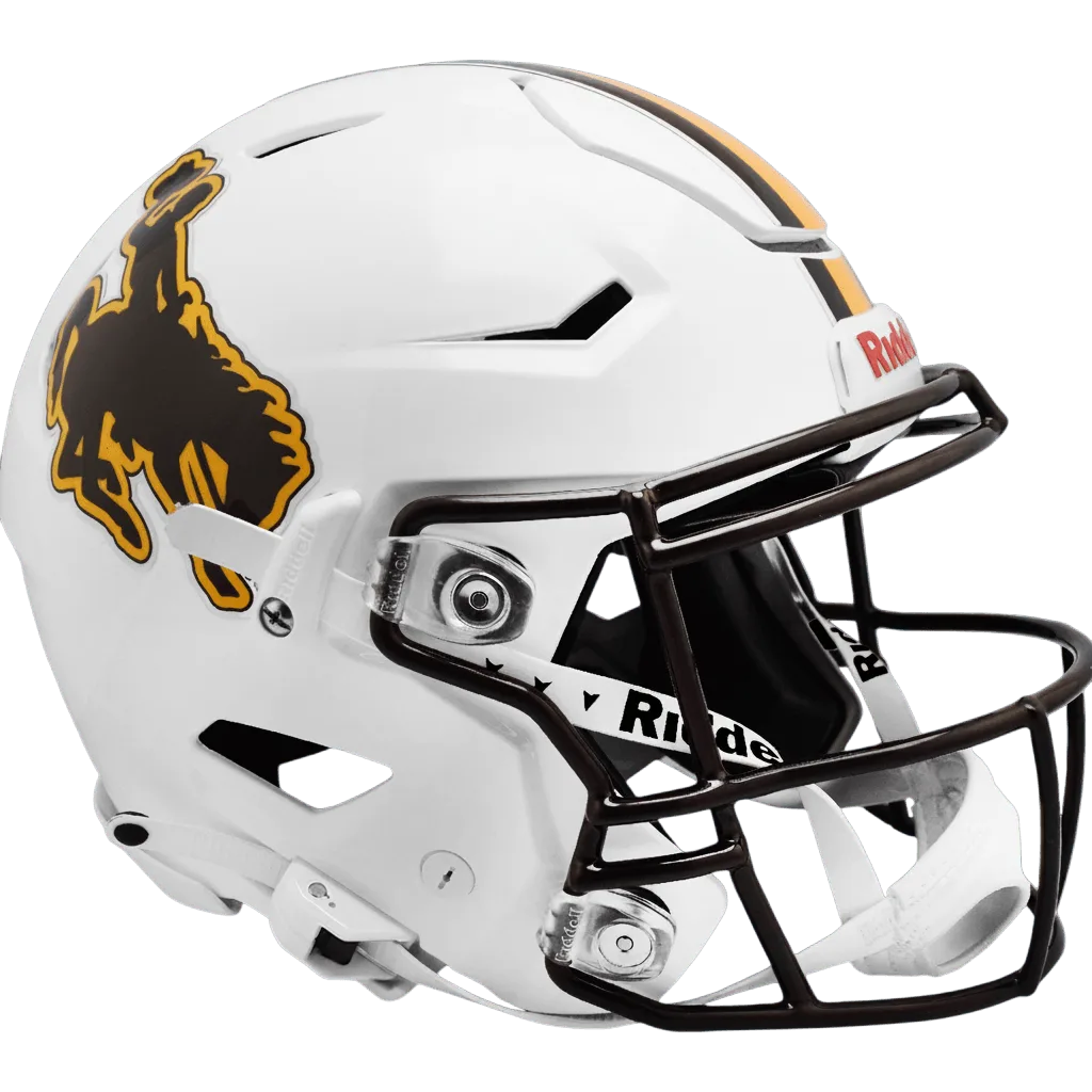 Wyoming Cowboys Riddell Authentic SpeedFlex Football Helmet – White Steamboat