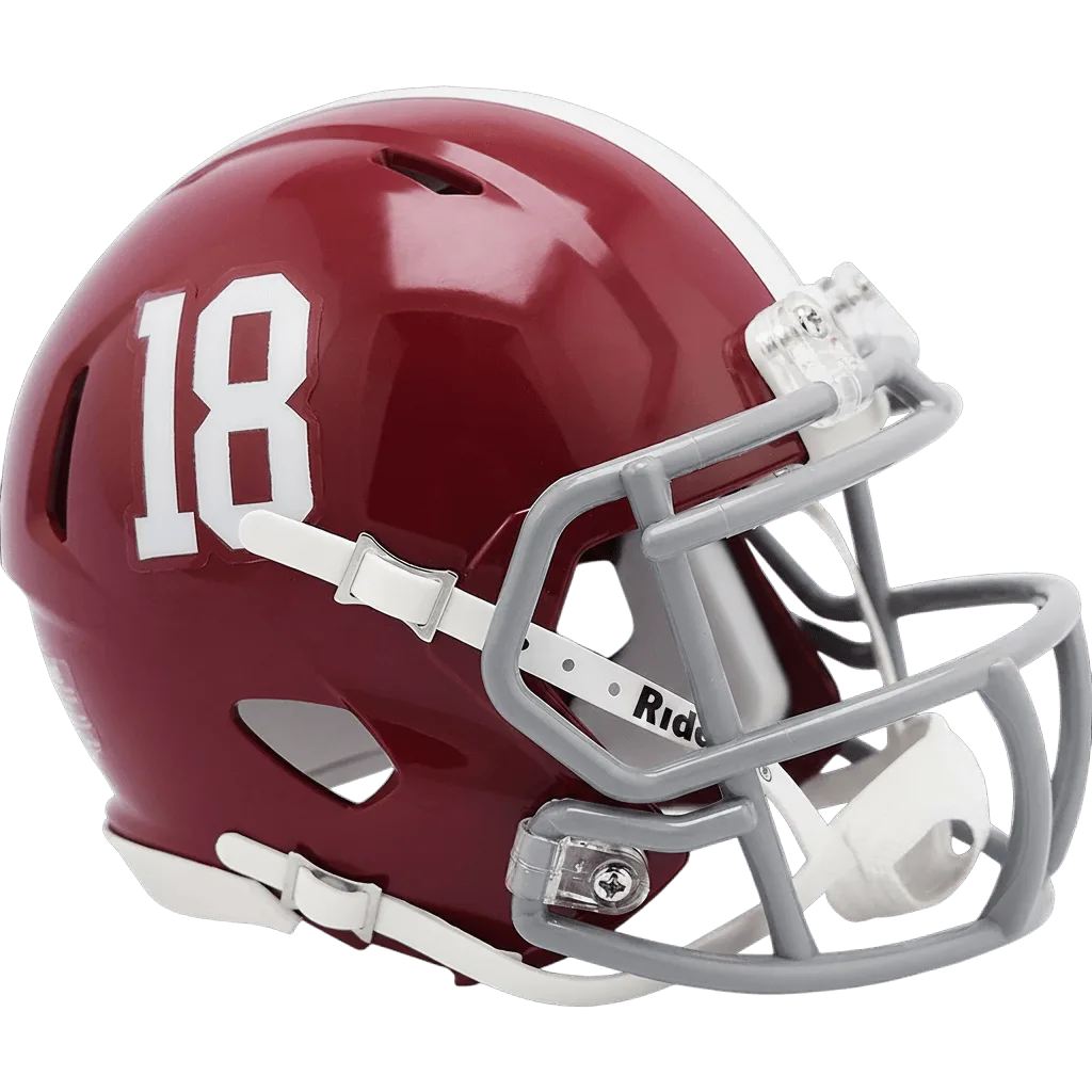 Alabama Crimson Tide Riddell Mini Speed Football Helmet – #18