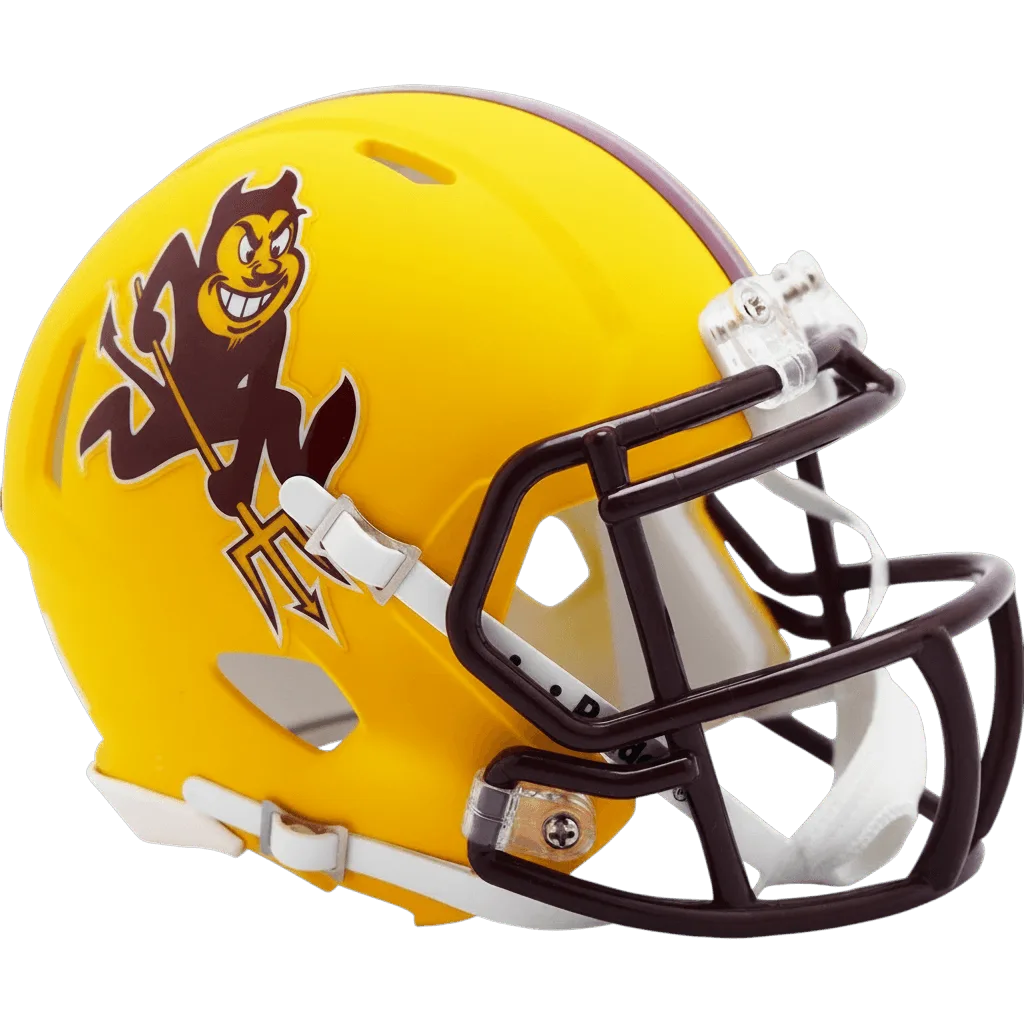 Arizona State Sun Devils Riddell Mini Speed Football Helmet – Flat Yellow Sparky