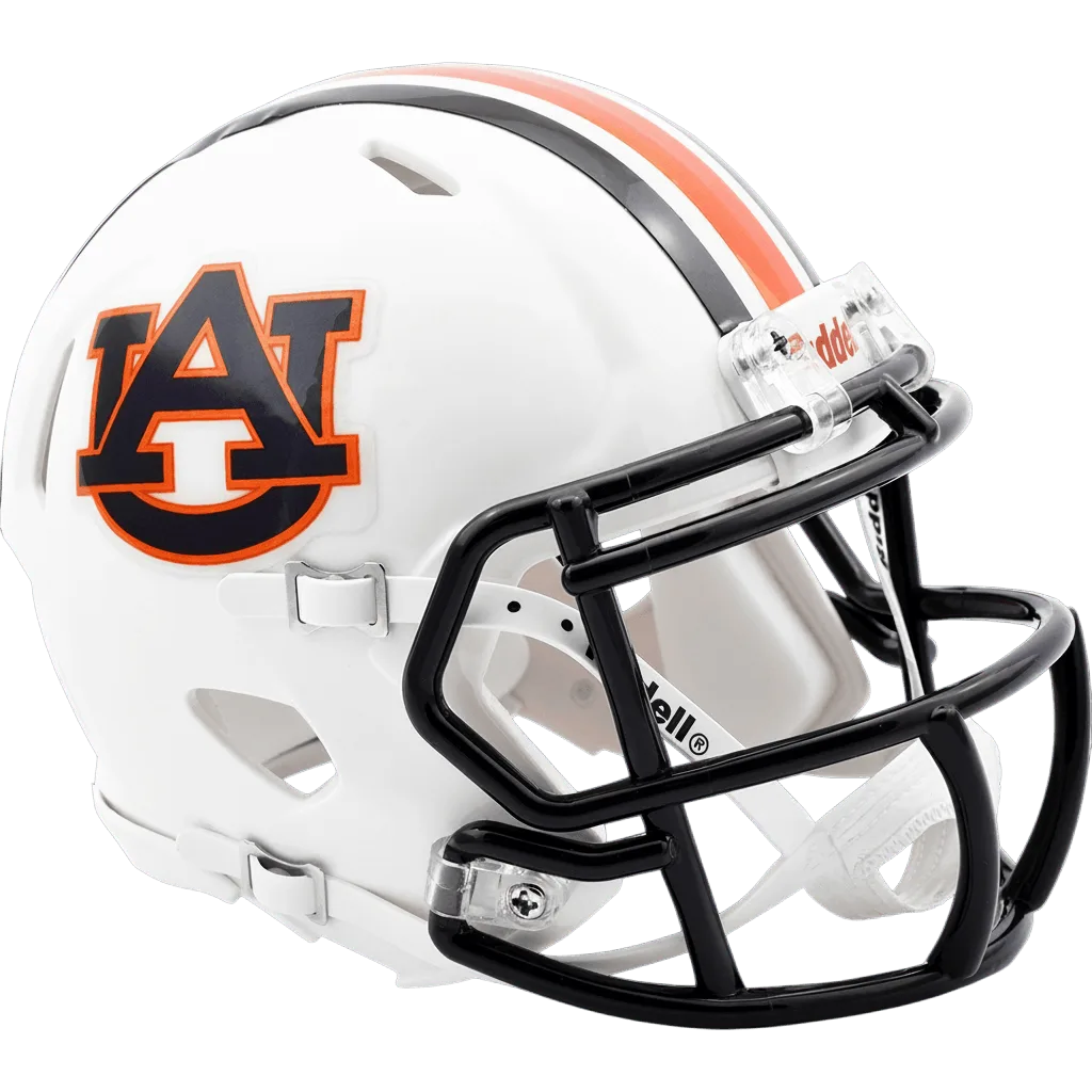 Auburn Tigers Riddell Mini Speed Football Helmet – Chrome Decal